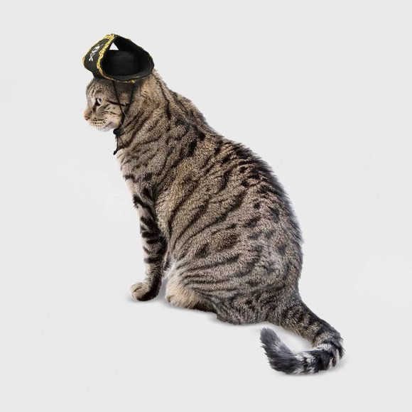 Pet Cat Hyde & Eek PIRATE Buccaneer Hat Halloween Costume One Size Headpiece NWT - Picture 3 of 4